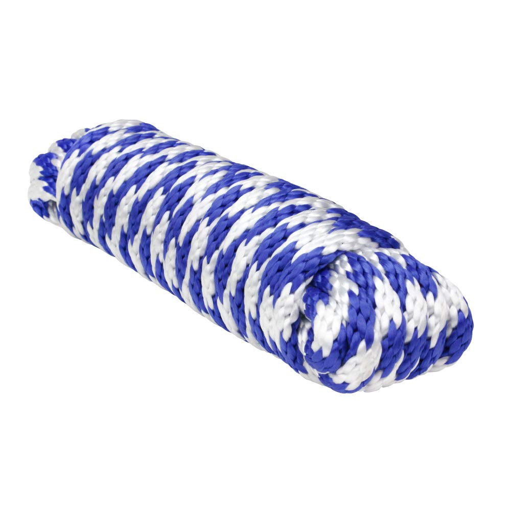 Extreme Max 3008.0226 Solid Braid Mfp Utility Rope - 1/2'' X 100', Blue/White