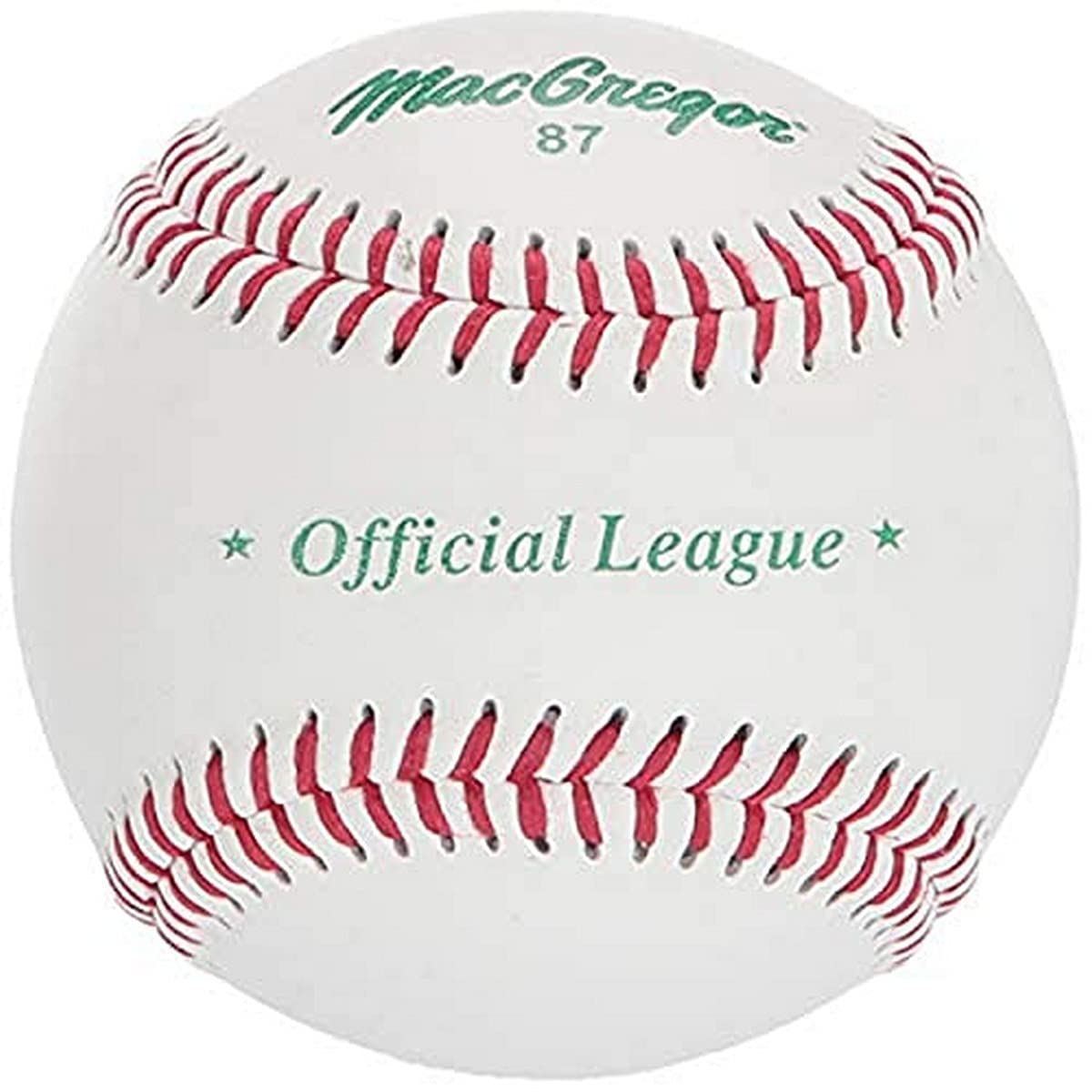 Macgregor 87 Official Split Baseball, Leather (One Dozen) , White Pearl