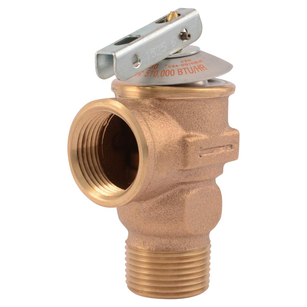 Sharkbite 20166-0030 Boiler Relief Valve 34 Inch Mnpt, Push-To-Connect, Pex, Copper, Cpvc