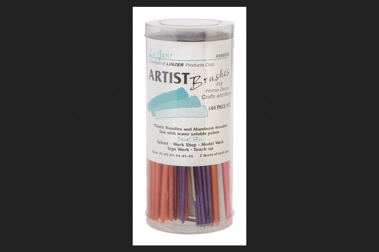 Linzer No. 1, 2, 3, 4, 5 Assorted Artist Paint Brush Set 144 Pc. - Case Of: 1