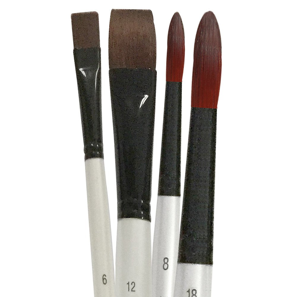 Robert Simmons Simply Simmons Long Handle Brush Sets Synthetic Set Of 4