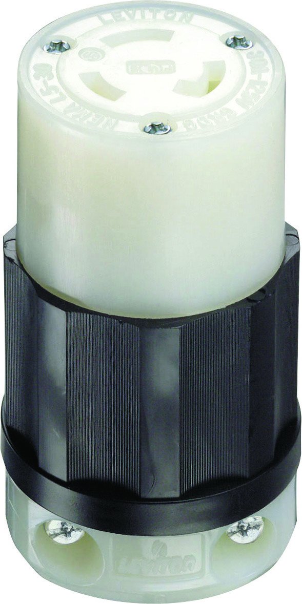 Leviton Locking Connector Nylon Indust 30 Amp 2 Pole, 3 W L 5 - 30 R Csa Bw Poly