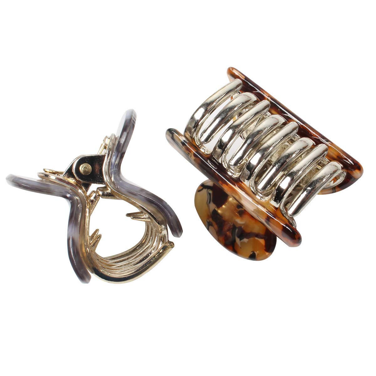 Cuizhiyu 1.57 inch Small Acrylic Hair Claw Clips for Girls and Women Marbling Hair Clips,Plastic No-Slip Grip Jaw Hair Clip Hair Jaw Clamp,Pack of 12