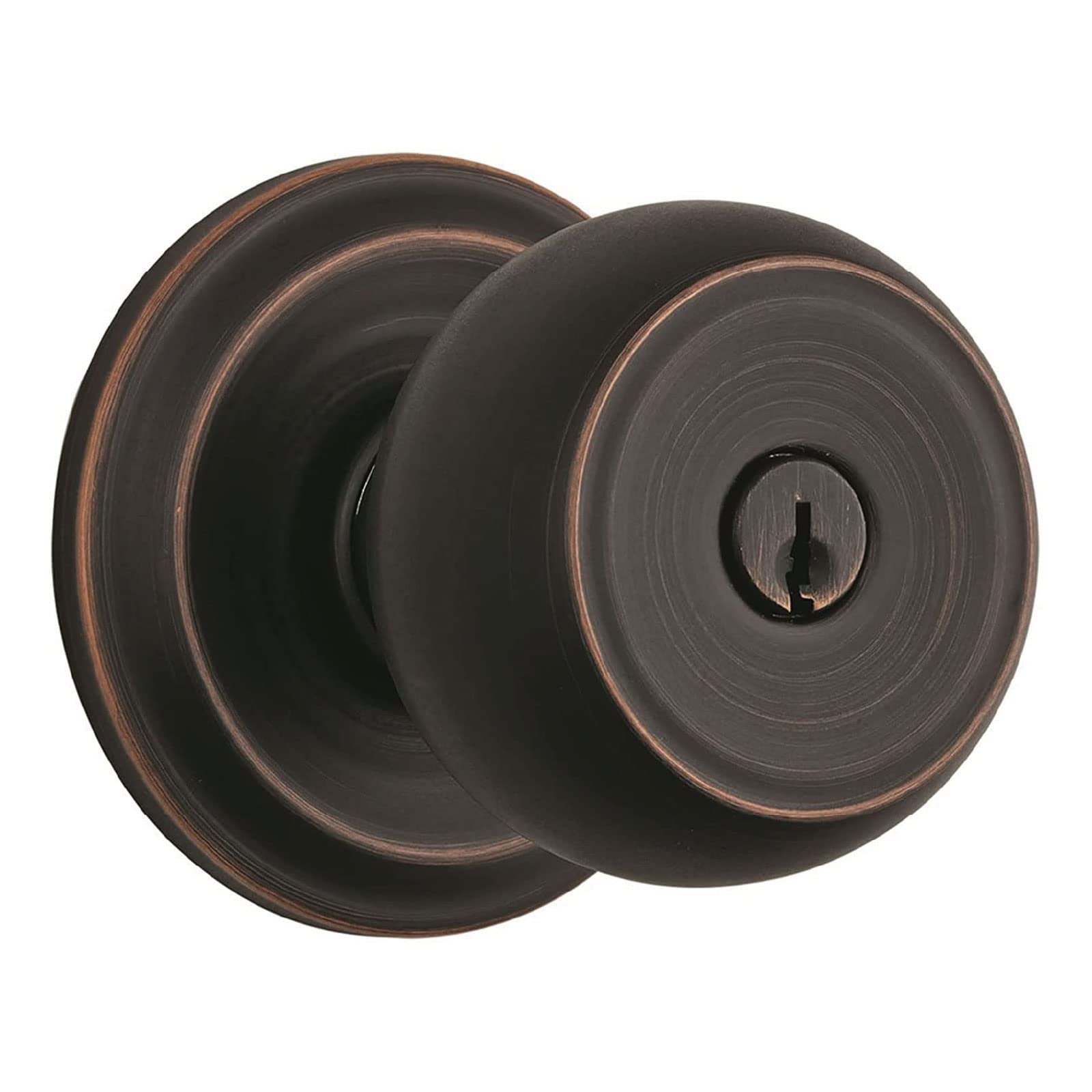 Brinks Push Pull Rotate Door Locks Stafford Entry Door Knob, Tuscan Bronze, 23001-150