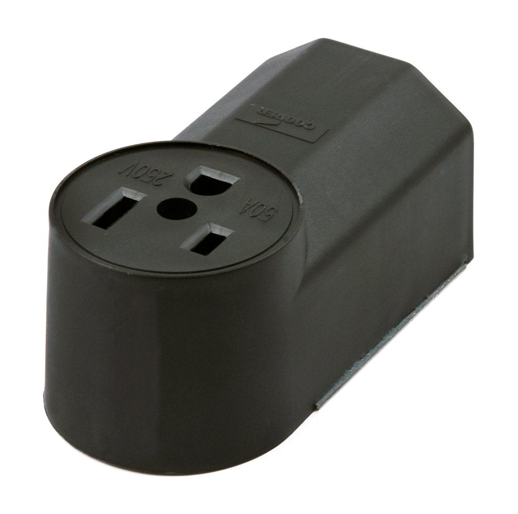 Forney 58402 Electrical Receptacle, Pin-Type, Wall Receptacle 50-Amp, 125250-Volt,Black