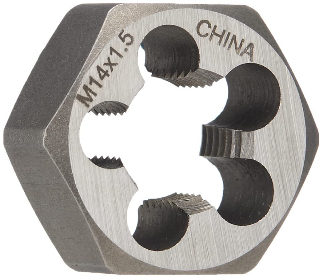 Drill America - Dwtmhx14X1.5 M14 X 1.5 Carbon Steel Hex Rethreading Die, Dwt Series