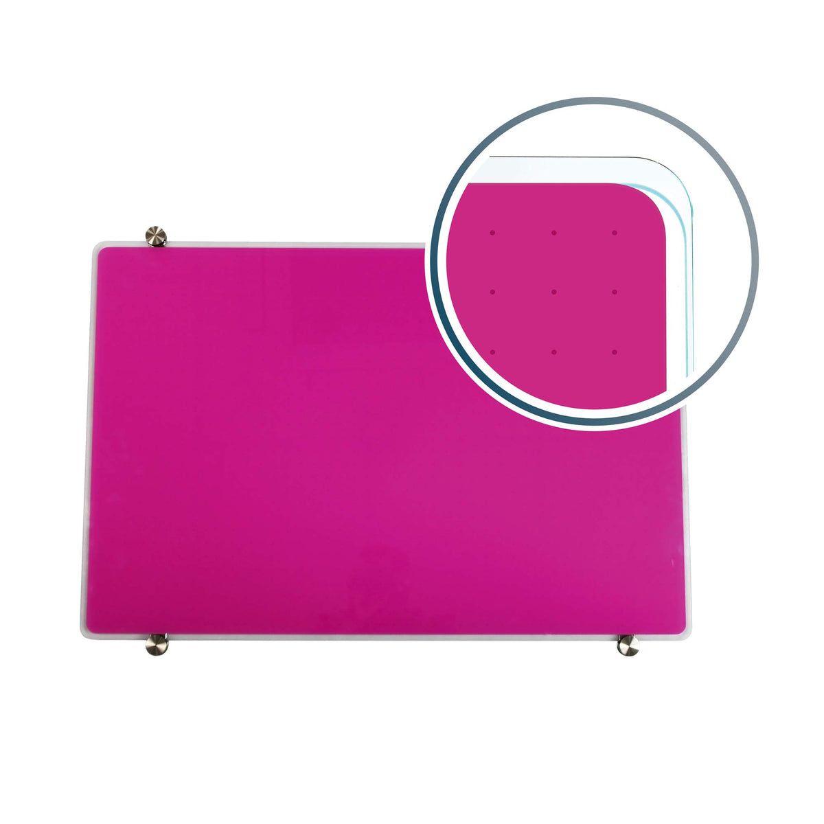 Viztex Glacier Soft Violet Multi-Purpose Grid Glass Dry Erase Board 30'' X 40''