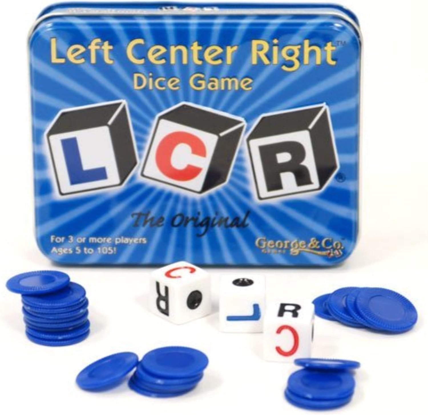 Brybelly Original LCR Left Center Right Dice Game