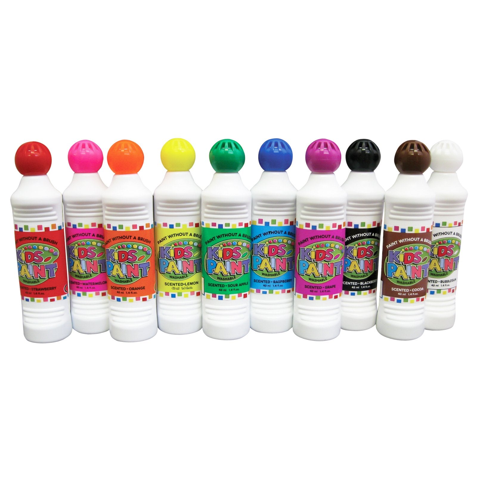 Crafty Dab Kids Paints - Set Of 10 - Assorted Colors - Scented