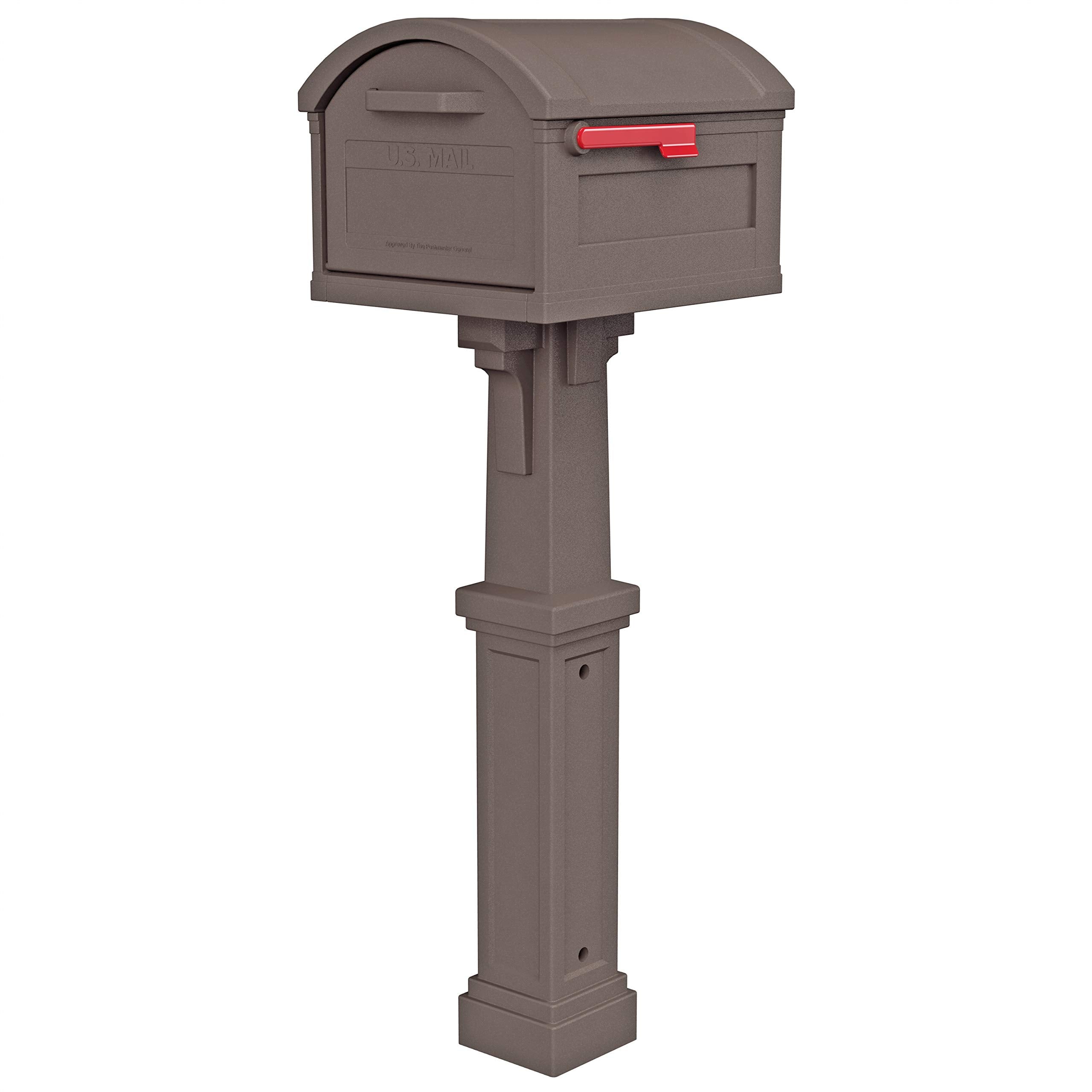 Gibraltar Mailboxes Ghc40M01 Grand Haven Decorative Package Mailbox Extra Large Mocha