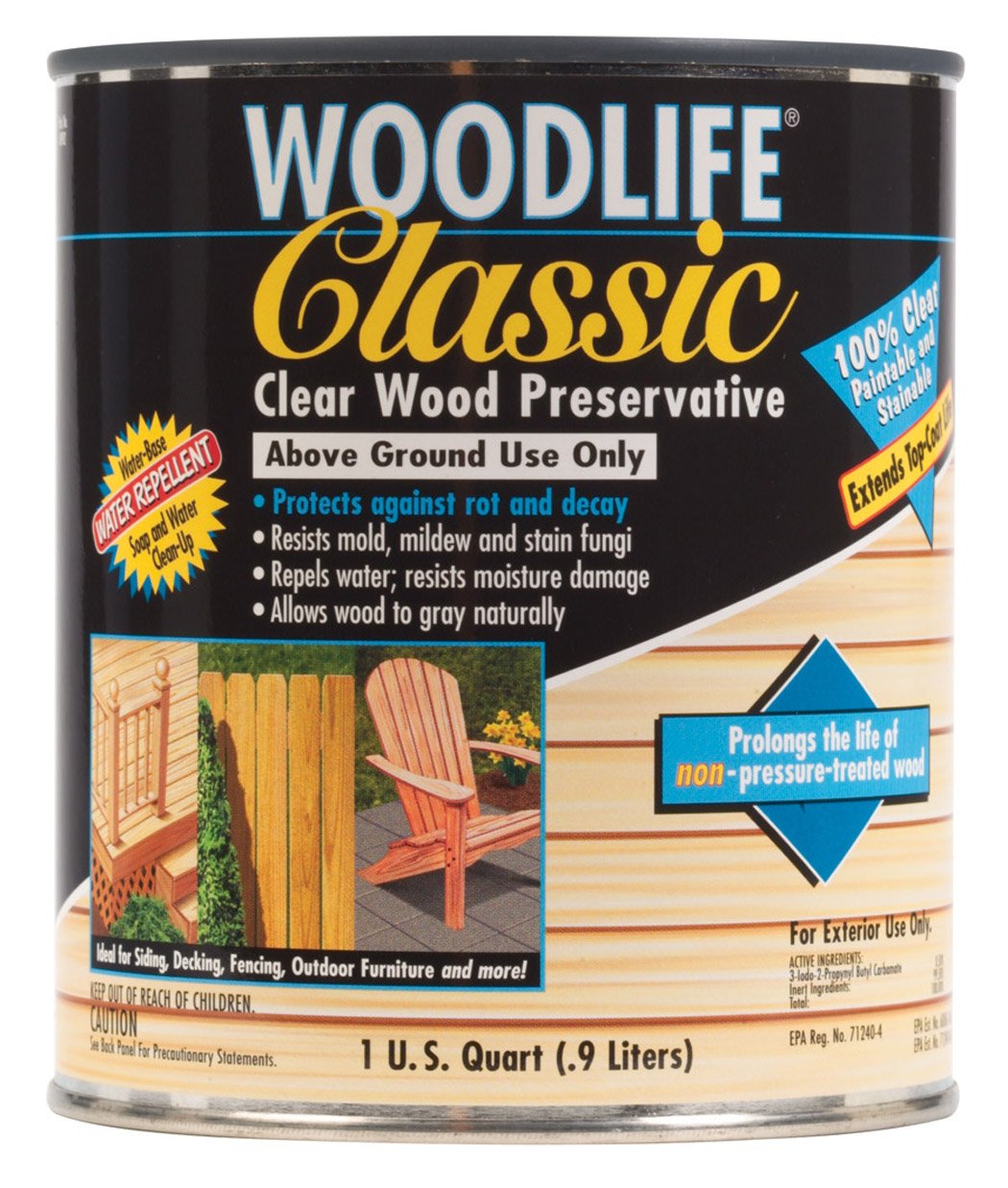 Rust-Oleum Clear 902 Wolman Classic Wood Preservative-Above Ground Quart 32 Fl Oz