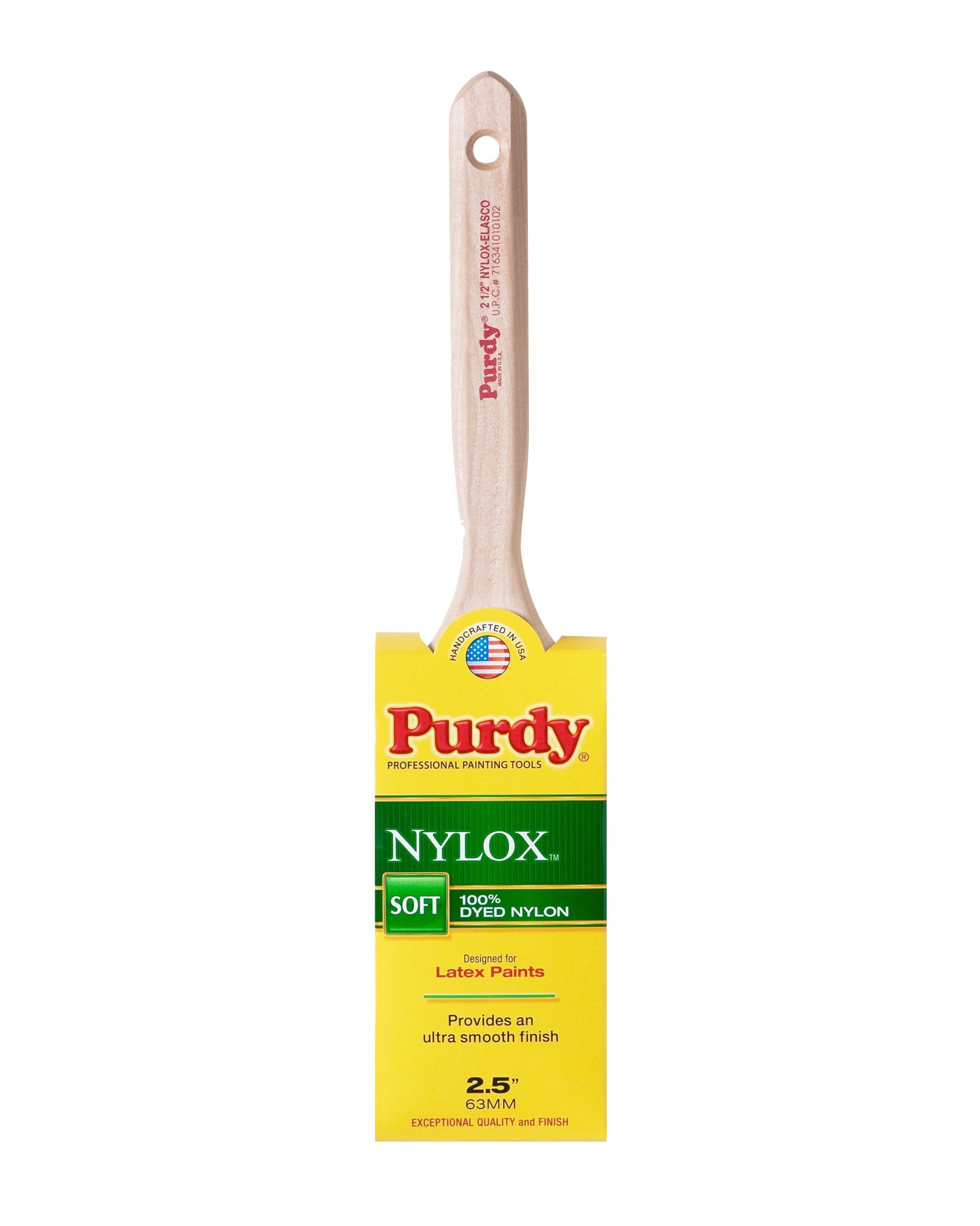 Purdy 144100225 Nylox Series Elasco Flat Trim Paint Brush, 2-1/2 Inch