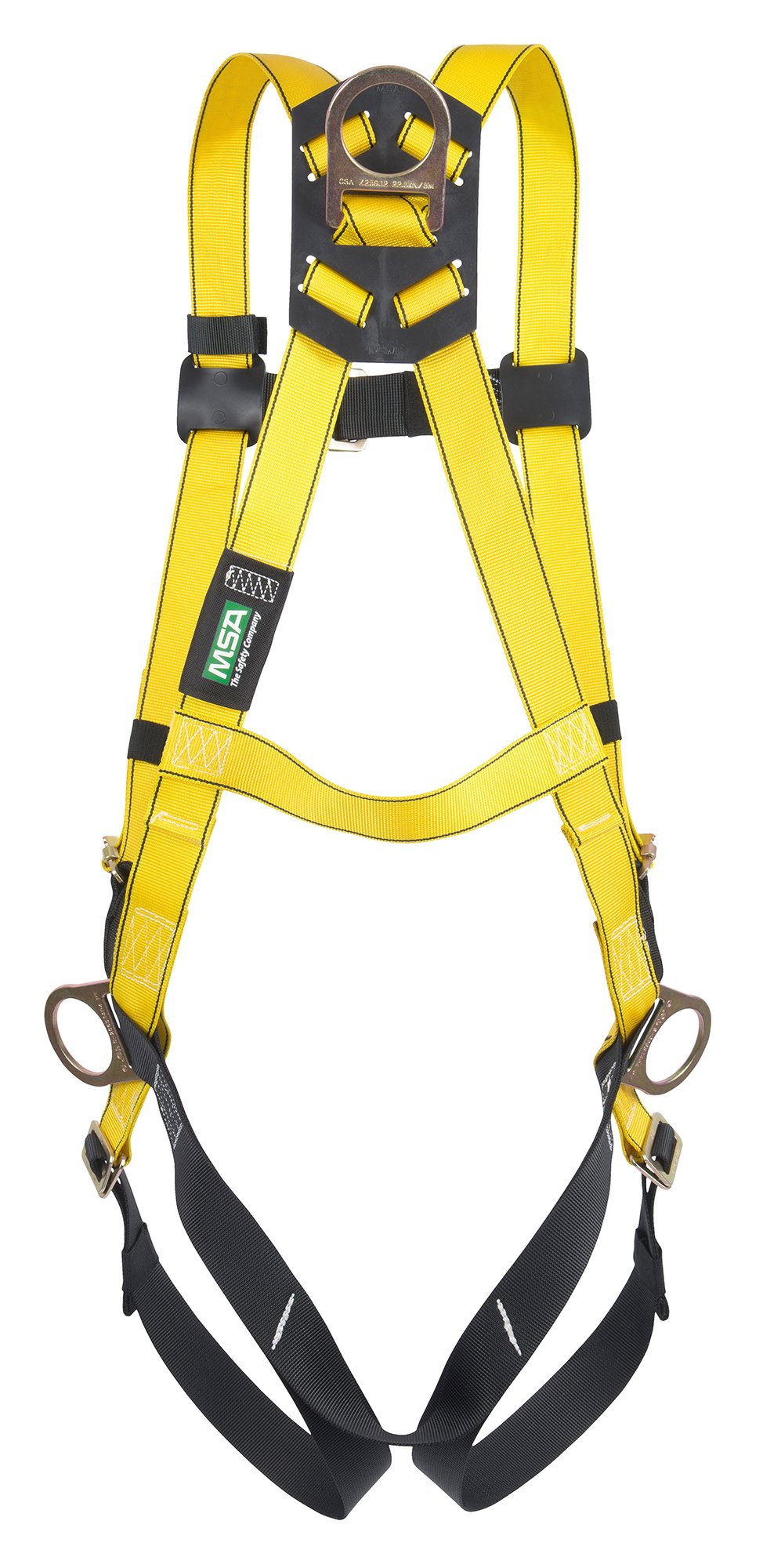 Msa 10096481 Style 3-D Harness Vest, Standard Size, Yellow