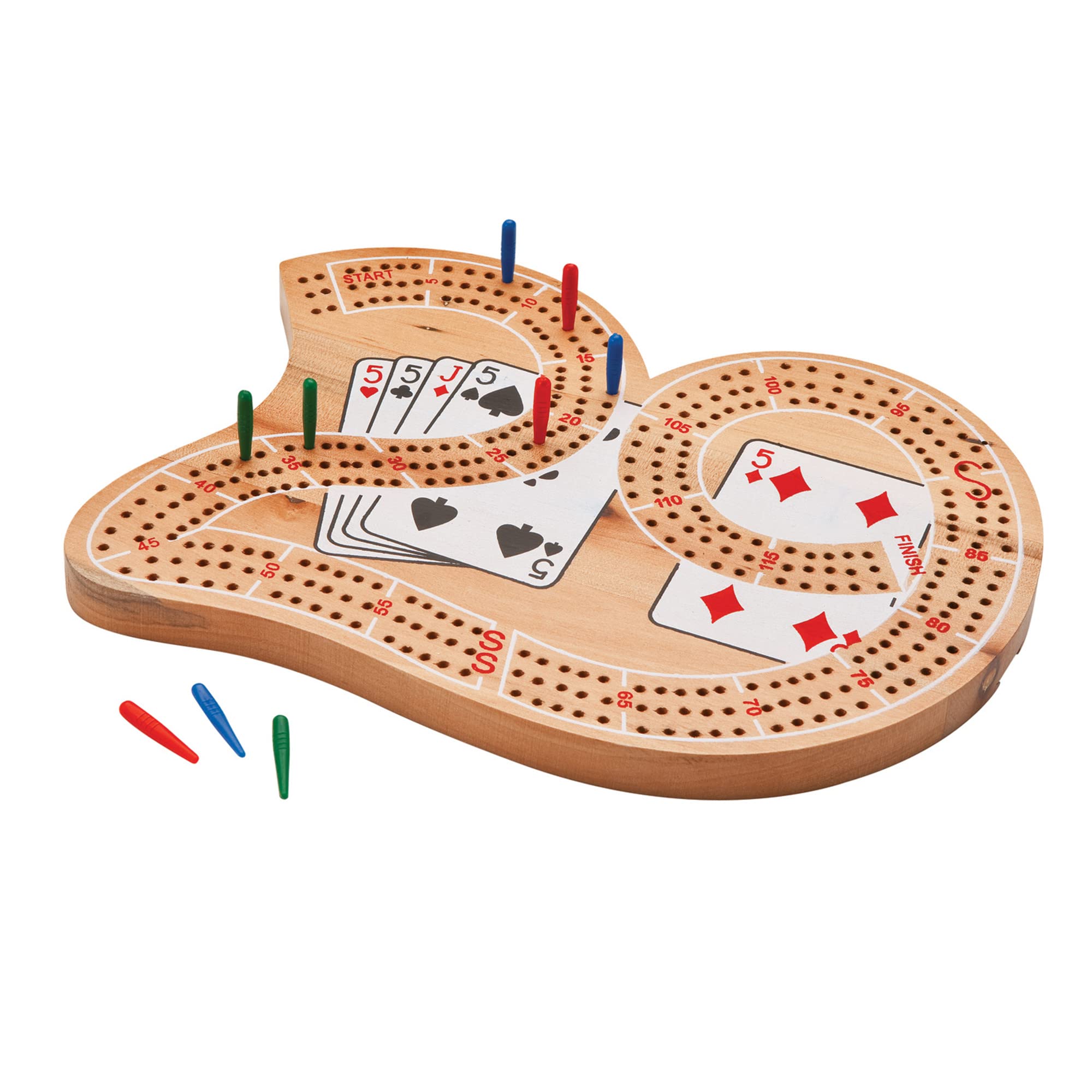 Mainstreet Classics Wooden ''29'' Cribbage Board Game Set