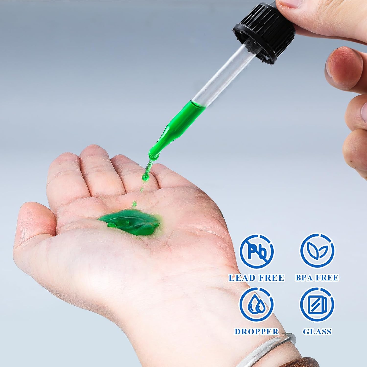 SDYAXCM PrinMobel Skull Glass Dropper Bottle - Set of 2-2 oz Small Empty Eye Dropper Bottle - For Aromatherapy Refillable Essential Oil, Beauty Oil Mix, Beard Oil, Flavor Oil Dispenser (Halloween)