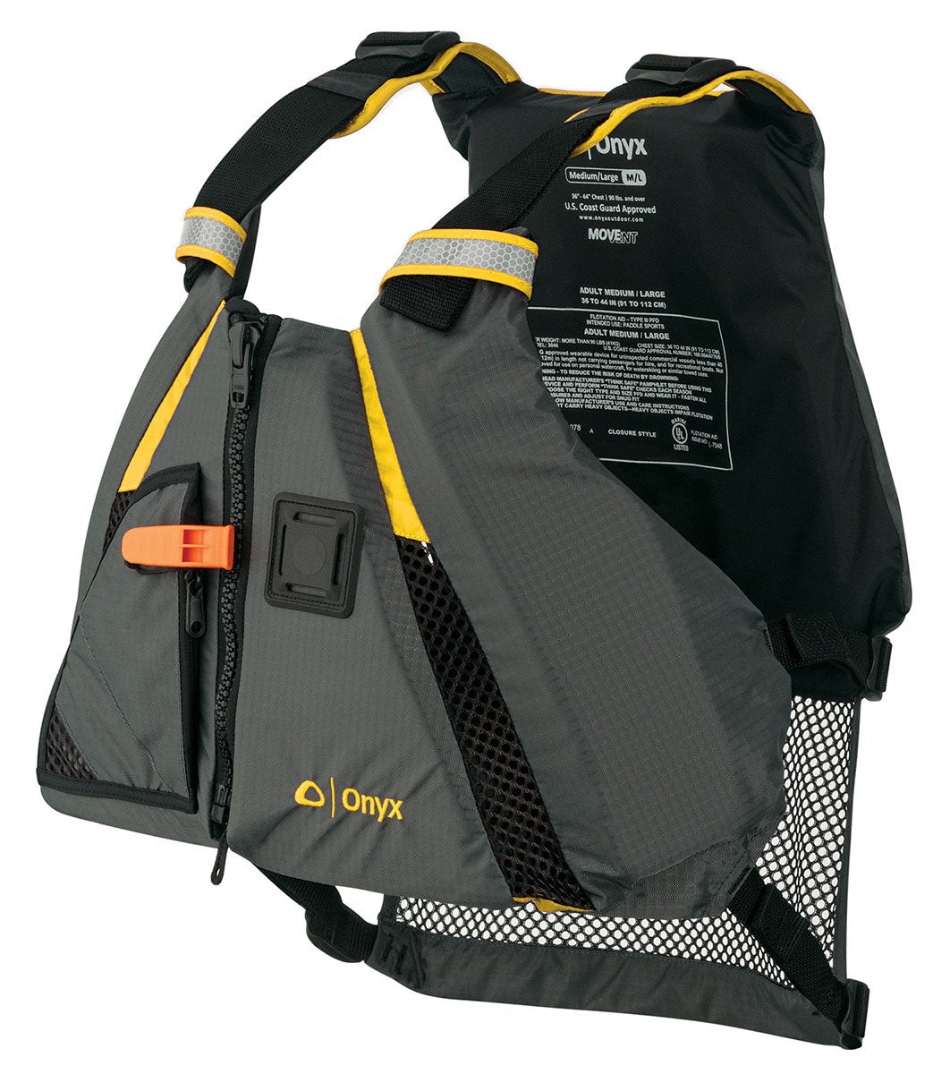 Onyx Movevent Dynamic Paddle Sports Life Vest, Yellow, Xs/Sm