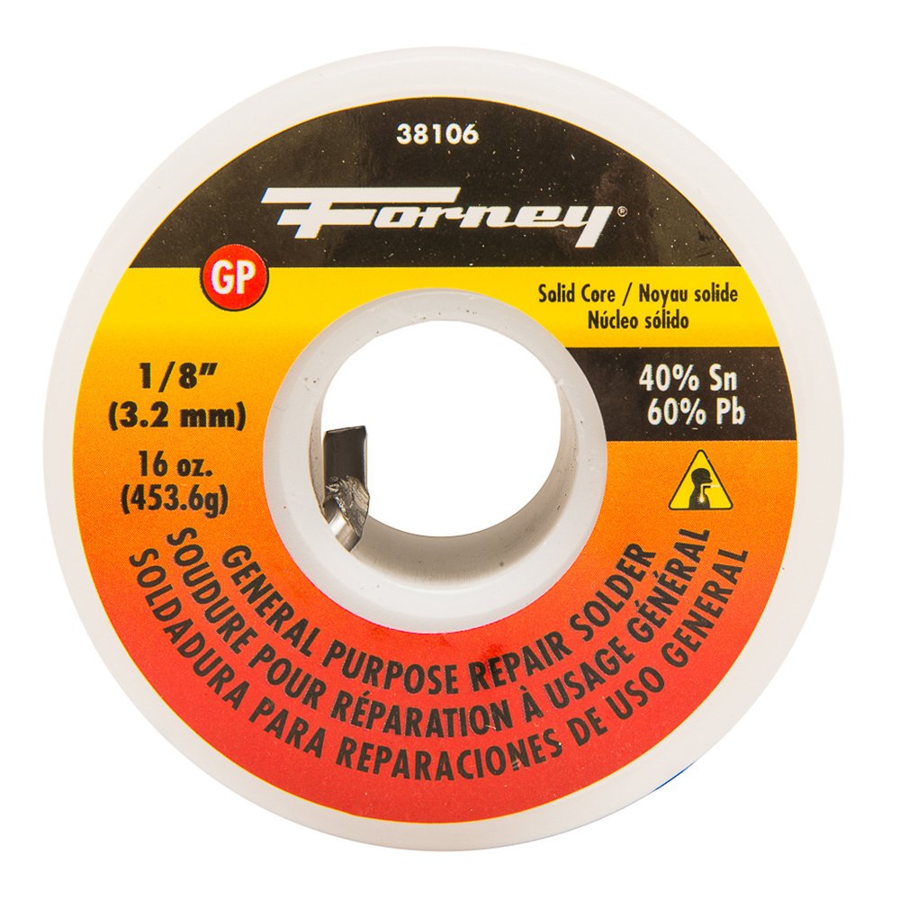 Forney Solder Solid 18, 16 Oz, Silver (38106)