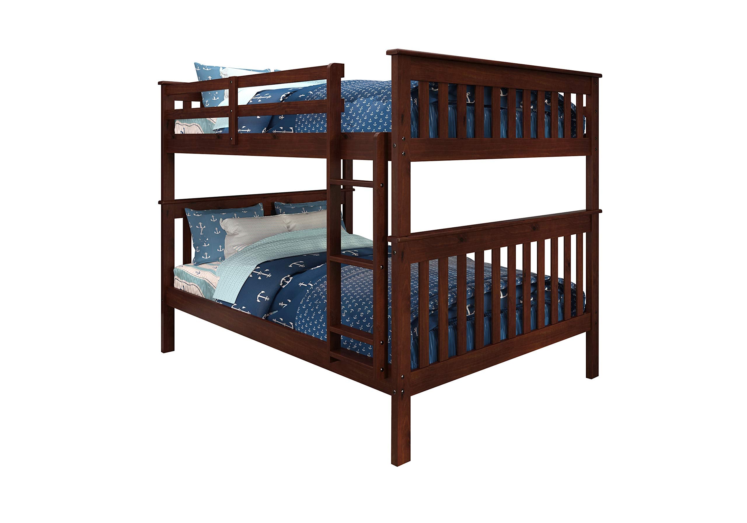Donco Kids 123-3Cp Mission Bunk Bed, Fullfull, Dark Cappuccinowhite