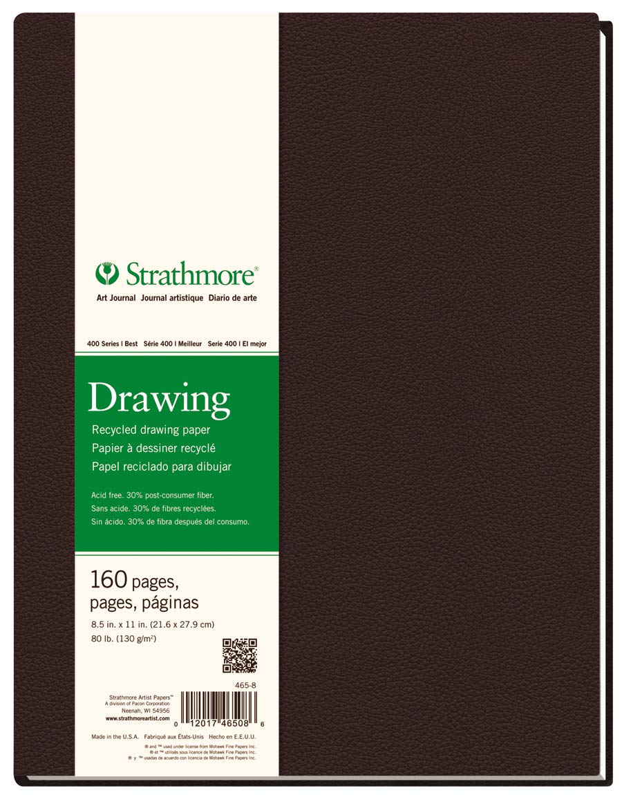 Strathmore 465-8 Recycled Hardbound Art Journal, 160 Pages, 8.5'' X 11''