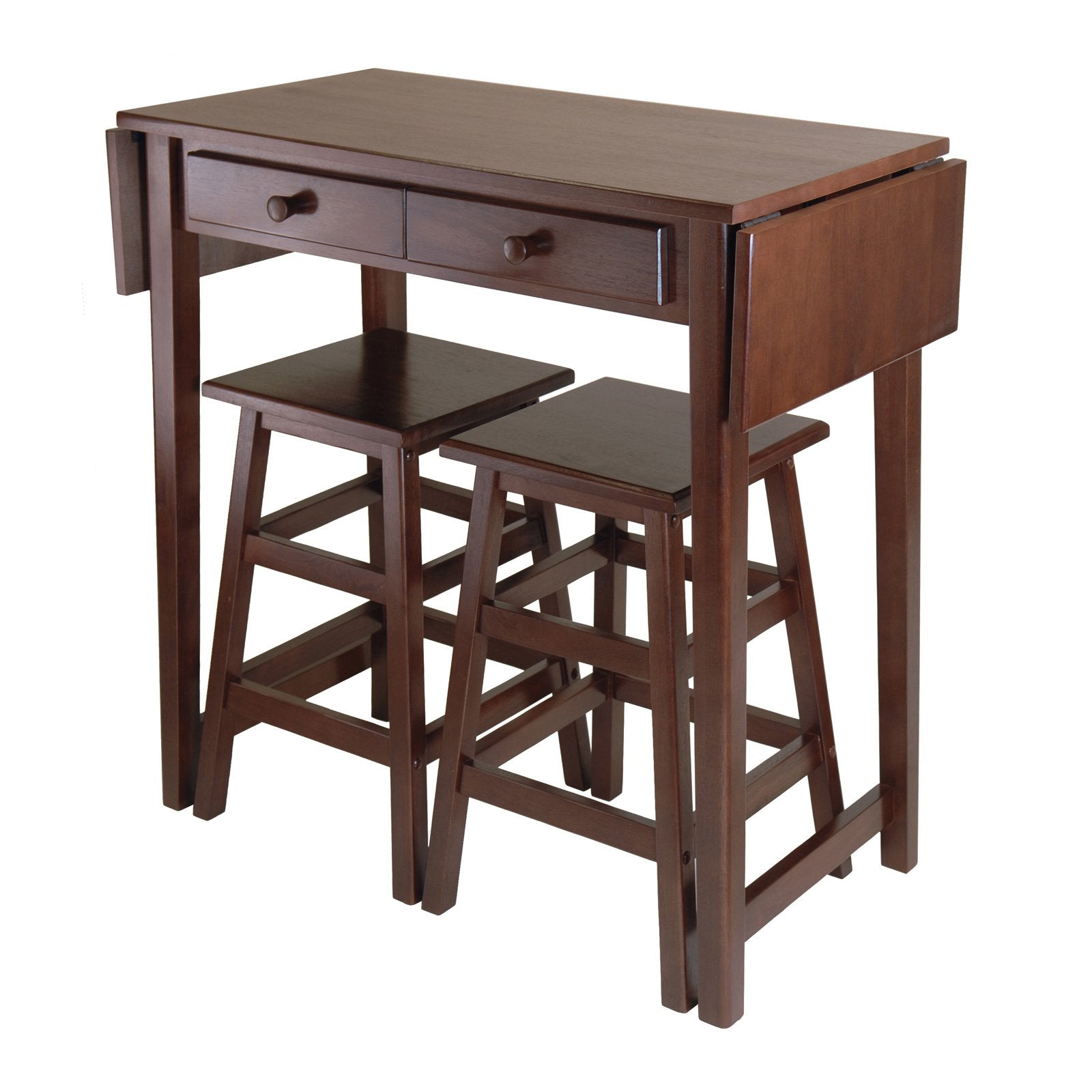 Winsome Mercer Double Drop Leaf Table With 2 Stools