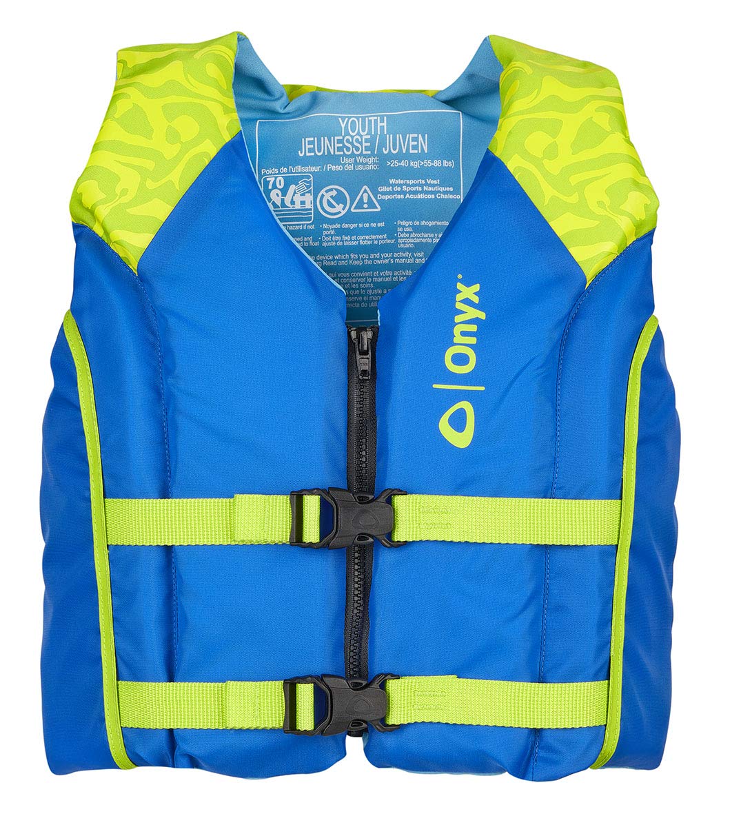 Onyx All Adventure Youth Paddle & Water Sports Life Jacket Green