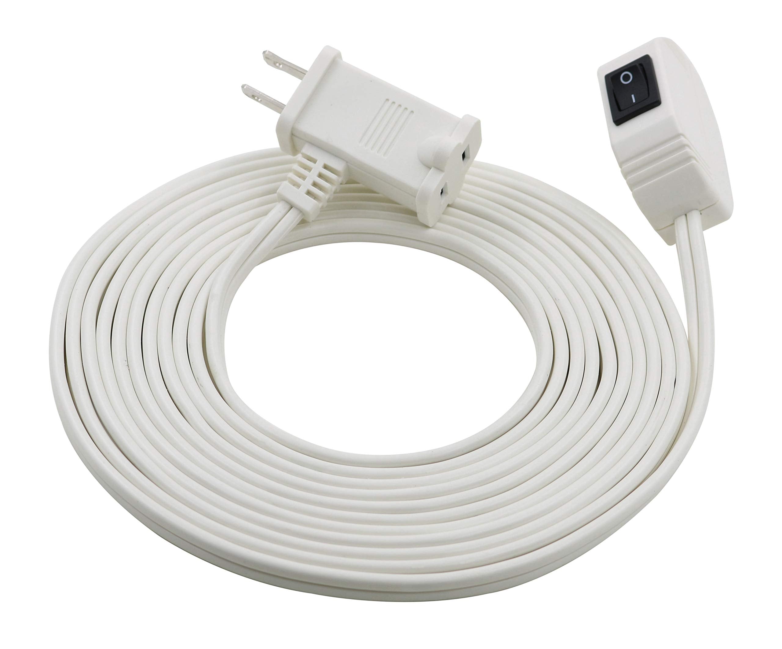 Prime Wire & Cable Ec870615 16/2 Spt-2 Remote-Switch Cord, 15 Feet, White