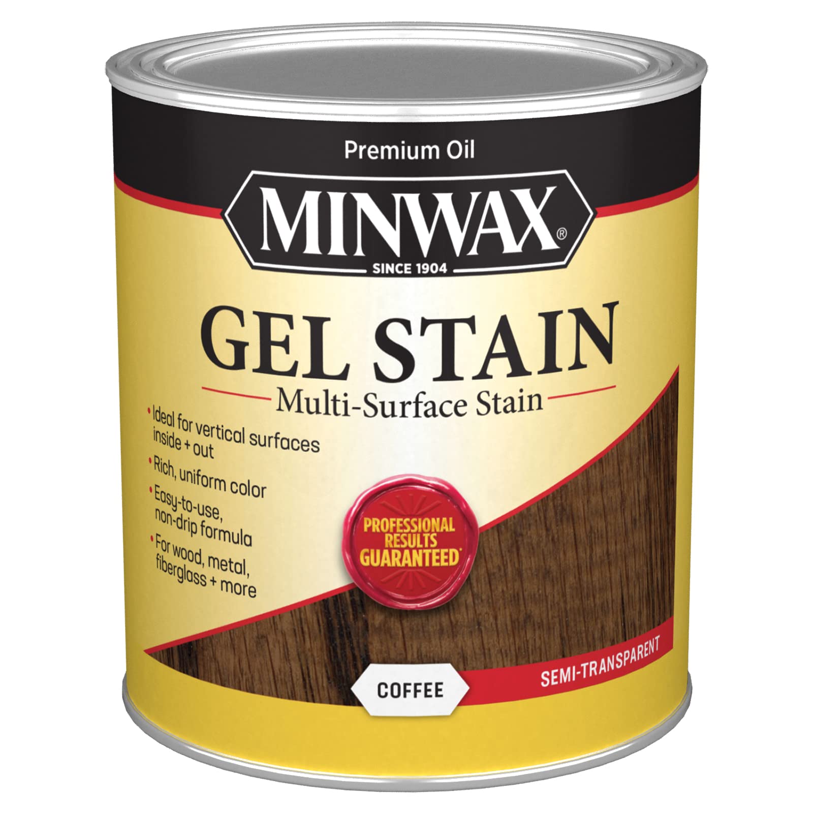 Minwax Gel Stain For Interior Wood Surfaces, Quart, Coffee