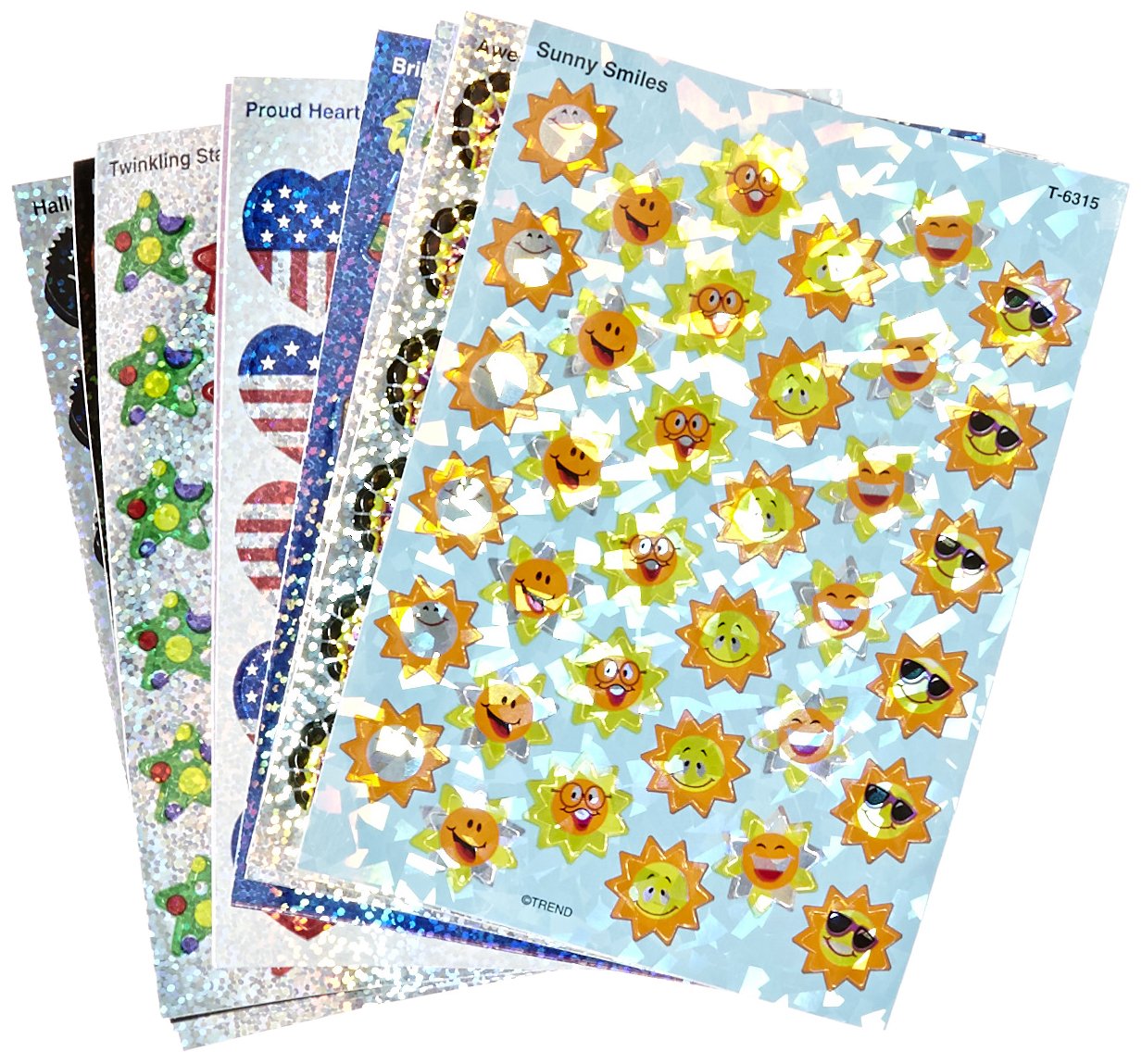 Trend Enterprises Sparkle Stickers Holiday Celebrations Themed Jumbo Pack - 1 1/4 In - Pack Of 648