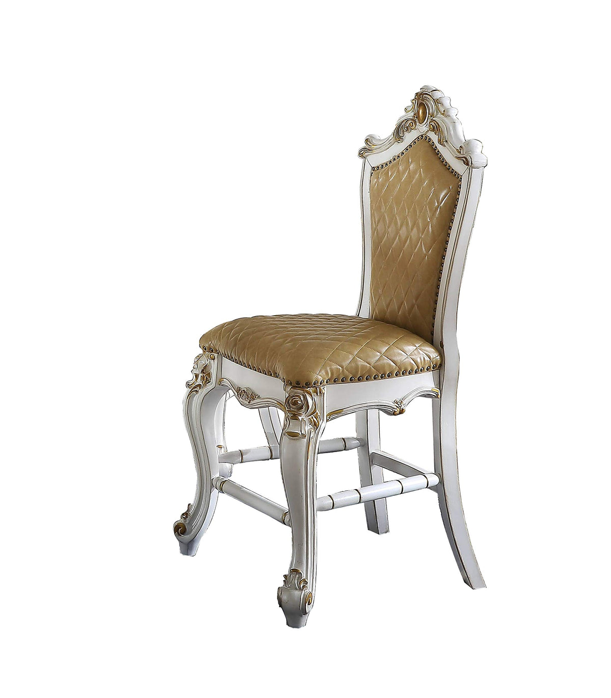 Acme Furniture Set Of 2 Counter Height Chairs, Butterscotchantique Pearl