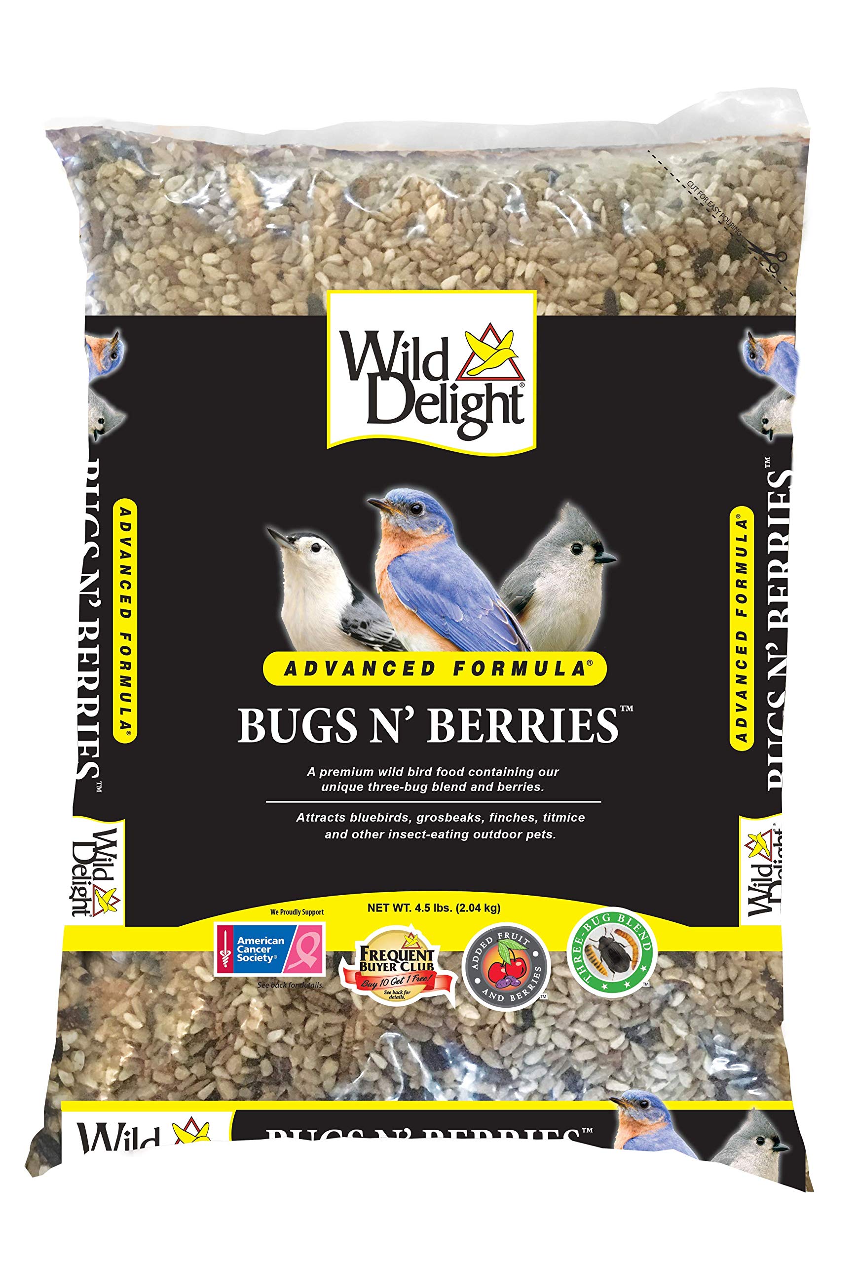 Wild Delight 099127 Bugs N Berries Wild Bird Food 4.5 Lb