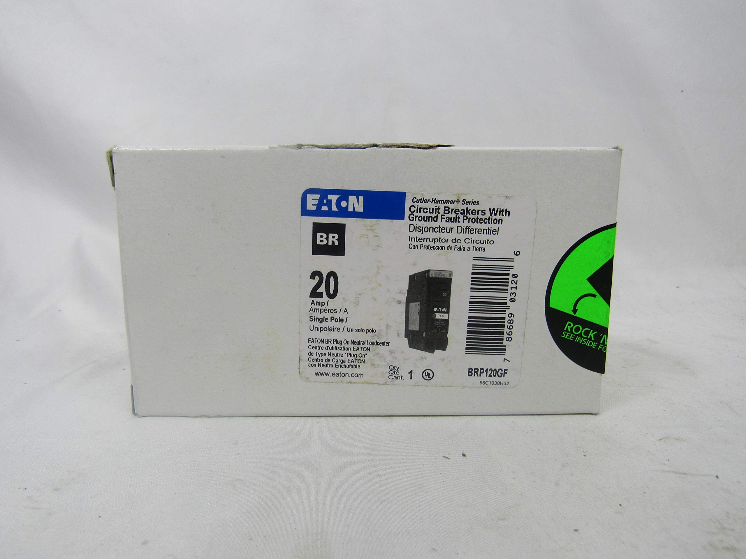 Eaton Brp120Gf/Gftcb120 Cutler-Hammer Gftcb Circuit Breaker, 120/240 Volts