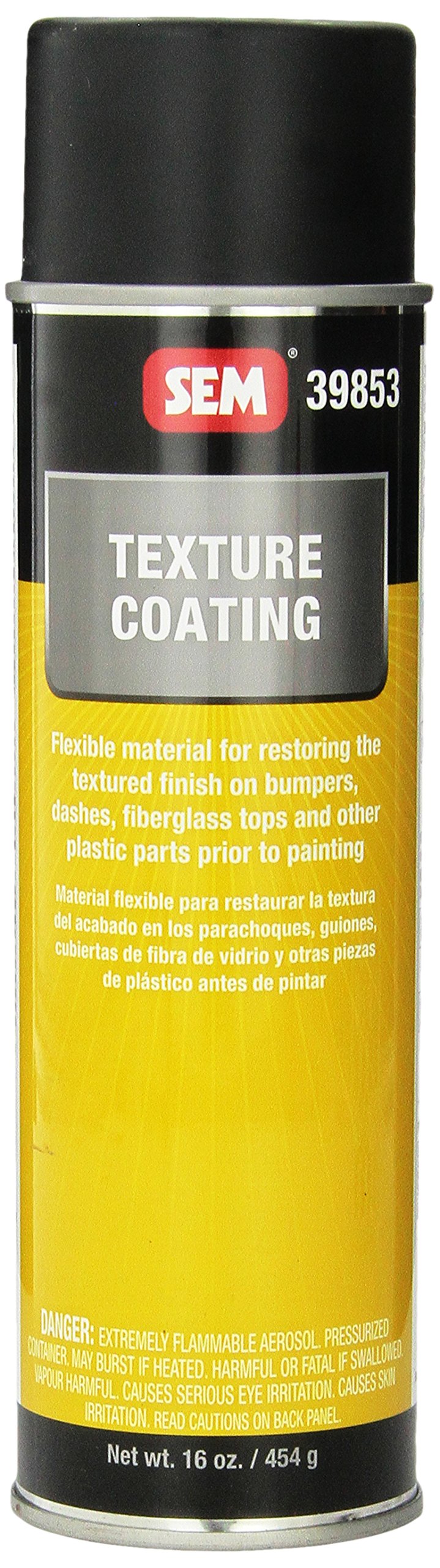 Sem 39853 Black Texture Coating Spray Aerosol - 16 Oz.