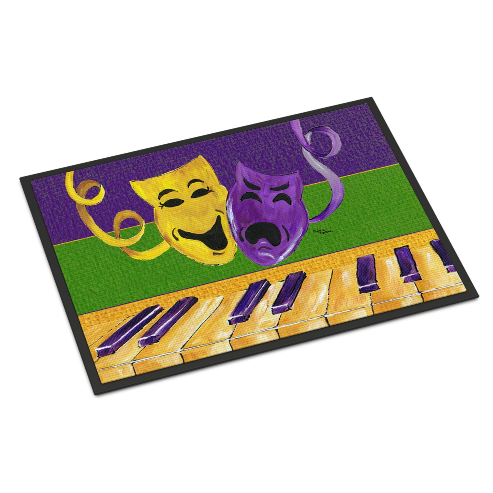 'Caroline'S Treasures 8383Jmat Mardi Gras Indoor Or Outdoor Doormat, 24'''' X 36'''', Multicolor''