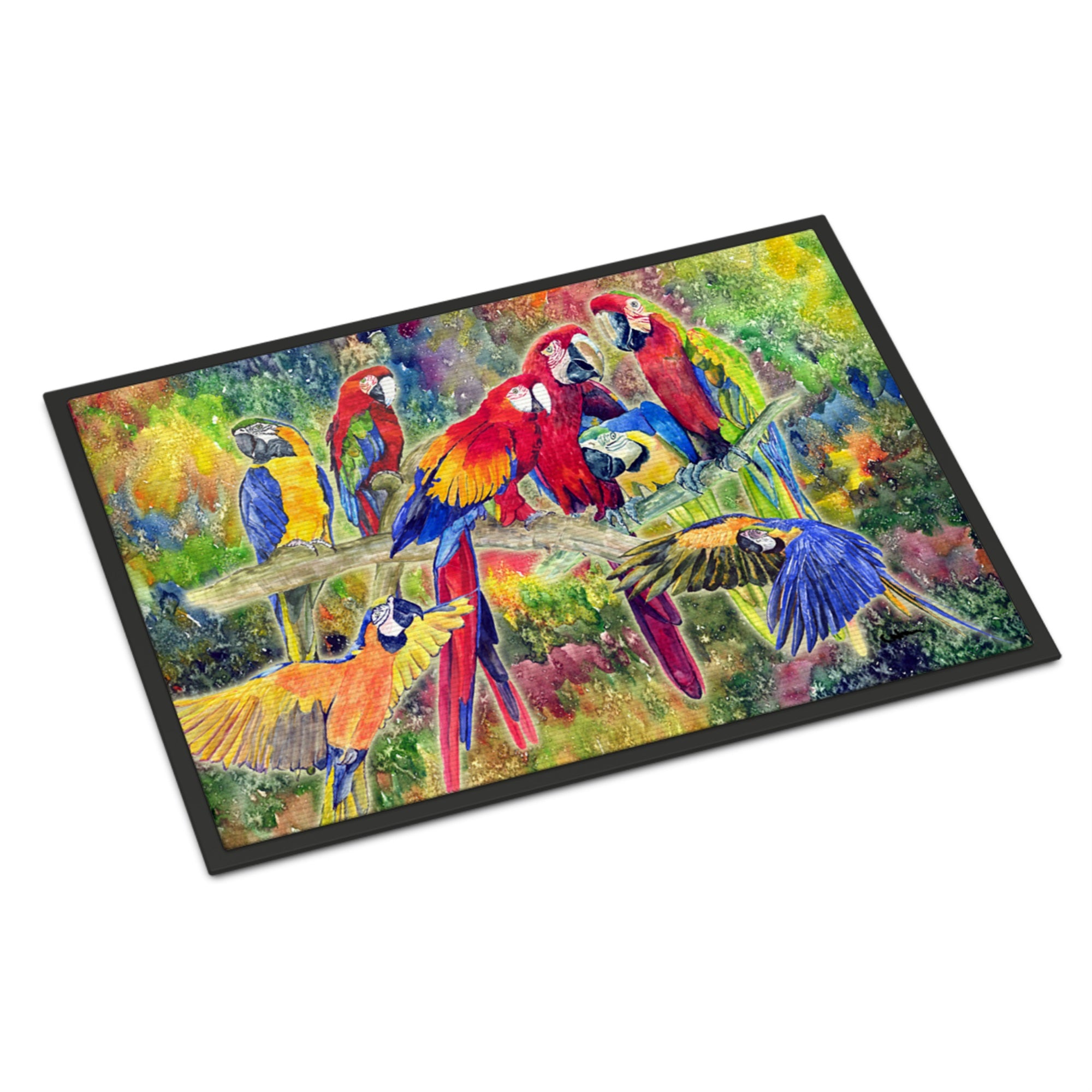 'Caroline'S Treasures Parrots Indoor Or Outdoor Mat, 18'''' X 27'''', Multicolor''