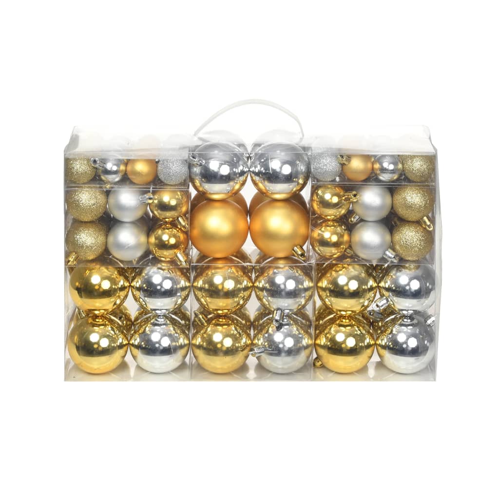 Vidaxl Christmas Balls 100 Pcs Silver/Gold