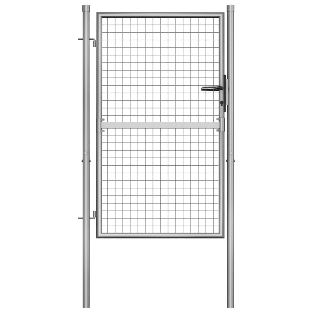 Vidaxl Garden Gate Galvanized Steel 41.3''X68.9'' Silver