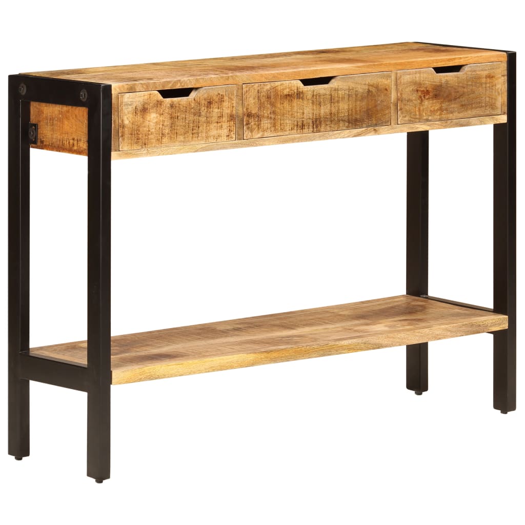 Vidaxl Sideboard With 3 Drawers 43.3''X13.8''X29.5'' Solid Mango Wood