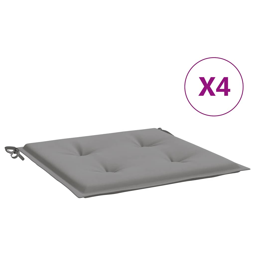 Vidaxl Garden Chair Cushions 4 Pcs Gray 15.7''X15.7''X1.2''
