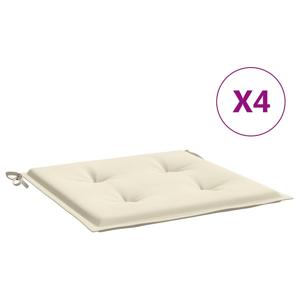 Vidaxl Garden Chair Cushions 4 Pcs Cream 15.7''X15.7''X1.2''