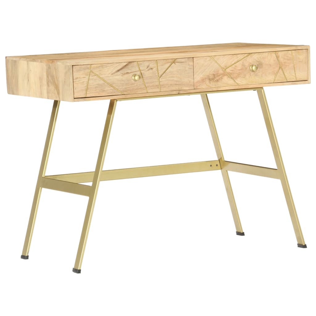 Vidaxl Writing Desk With Drawers 39.4''X21.7''X29.5'' Solid Mango Wood