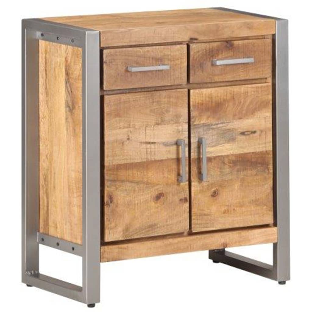 Vidaxl Sideboard 23.6''X13.8''X28.3'' Rough Mango Wood