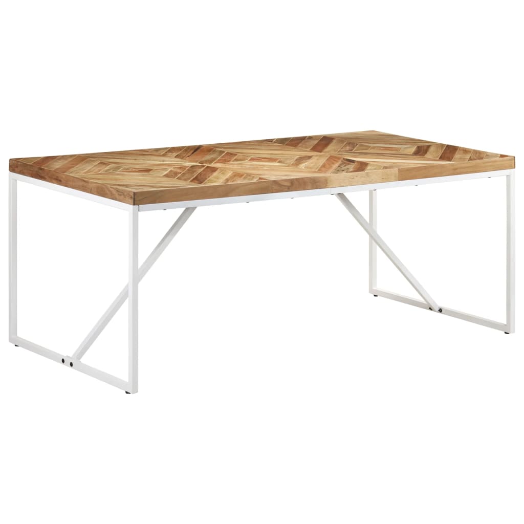 Vidaxl Dining Table 70.9''X35.4''X29.9'' Solid Acacia And Mango Wood