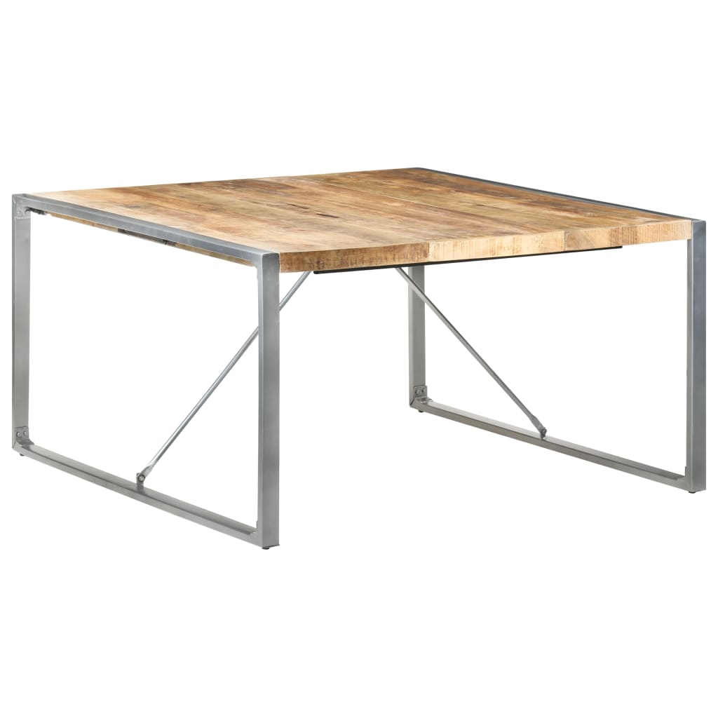 Vidaxl Dining Table 55.1''X55.1''X29.5'' Rough Mango Wood