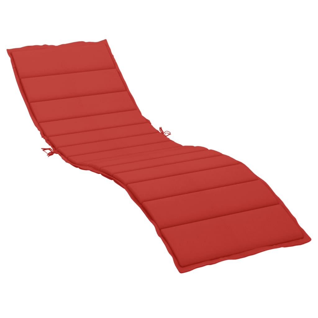 Vidaxl Sun Lounger Cushion Red 78.7''X23.6''X1.2'' Fabric