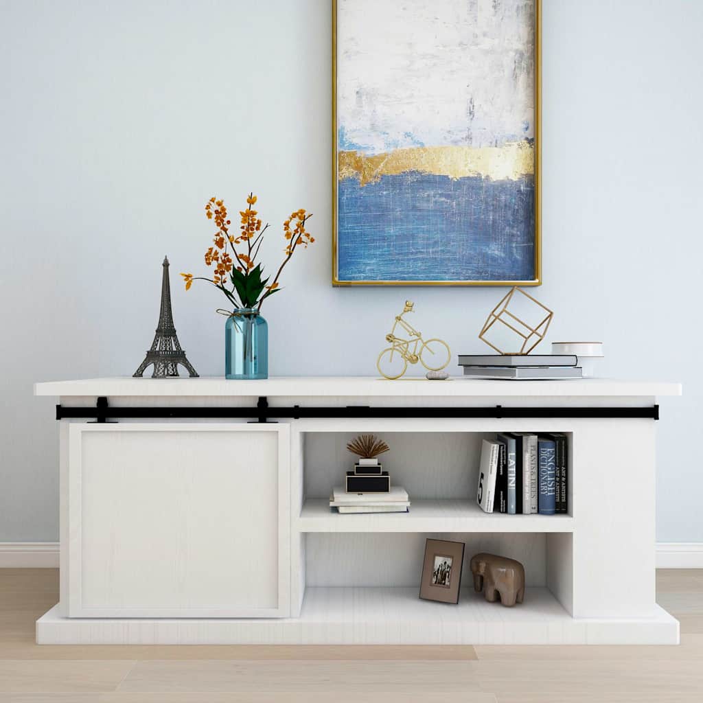 Vidaxl Mini Sliding Barn Door Kit Carbon Steel 78.7''