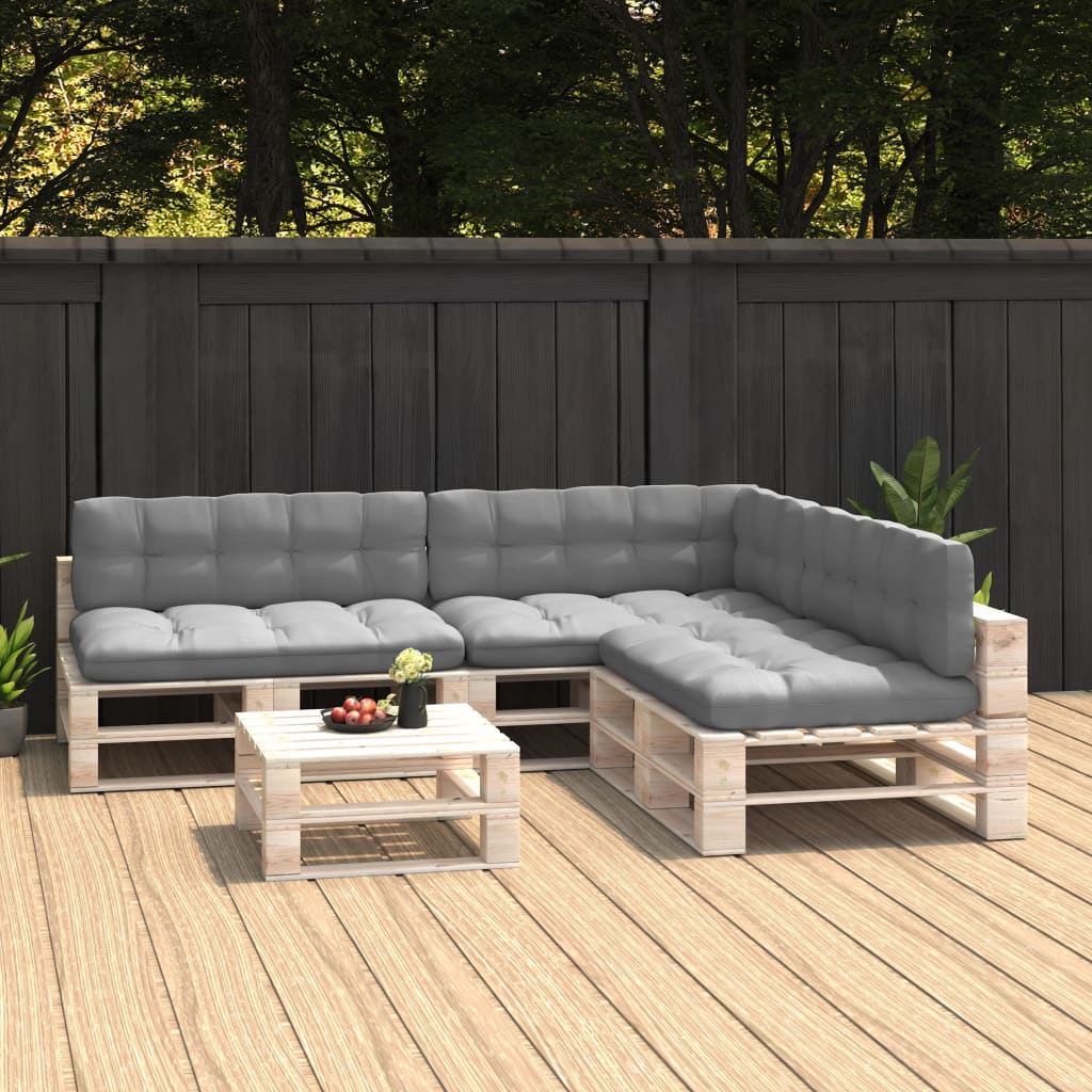 Vidaxl Pallet Sofa Cushions 7 Pcs Gray