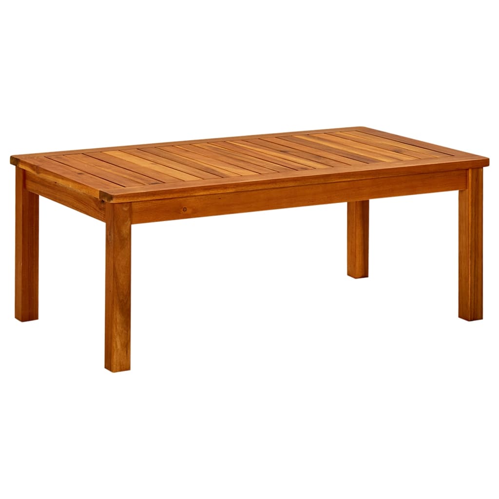 Vidaxl Patio Coffee Table 35.4''X19.7''X14.2'' Solid Acacia Wood