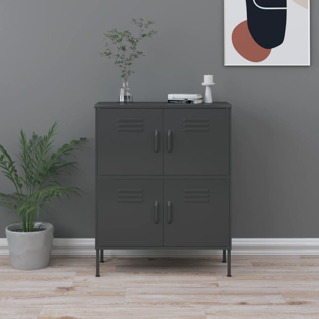 Vidaxl Storage Cabinet Anthracite 31.5''X13.8''X40'' Steel