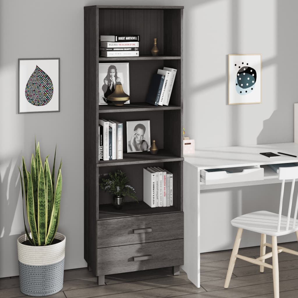 Vidaxl Highboard Light Gray 23.6''X13.8''X70.9'' Solid Wood Pine