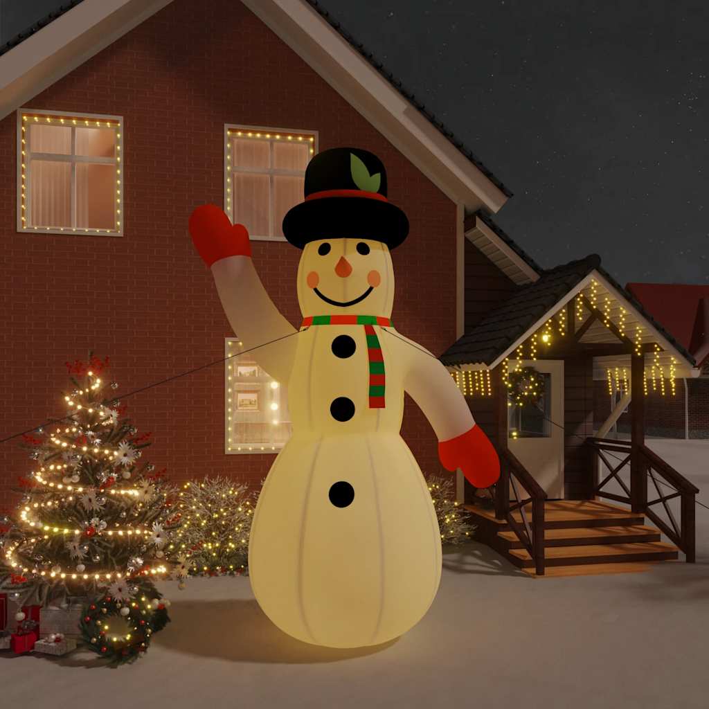 Vidaxl Christmas Inflatable Snowman With Leds 179.1''